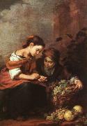 Bartolome Esteban Murillo Girls Selling Fruit Norge oil painting reproduction